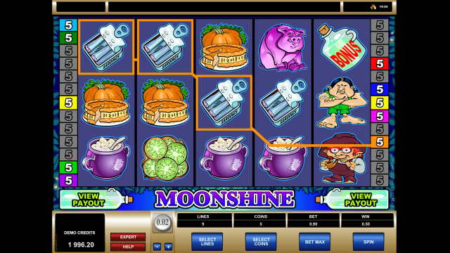 Популярный автомат Moonshine