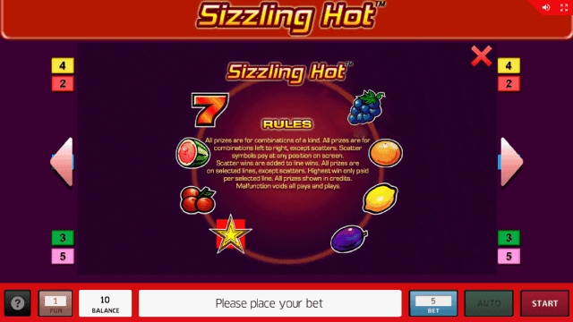 Популярный автомат Sizzling Hot