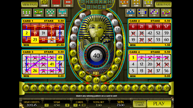 Игровой автомат Pharaoh Bingo