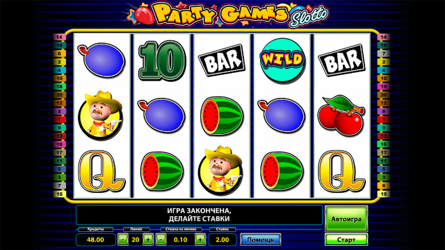 Популярный автомат Party Games Slotto